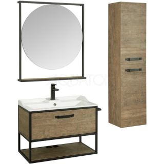 Тумба под раковину Акватон Лофт Фабрик 80см дуб кантри 1A242401LTDY0